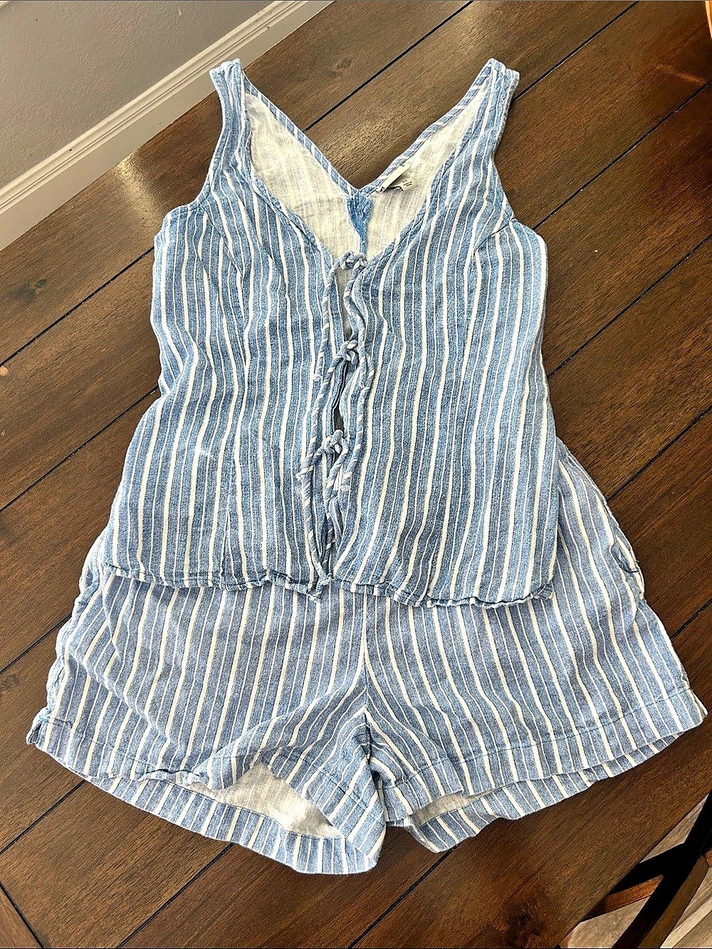 Blue & White Striped Set